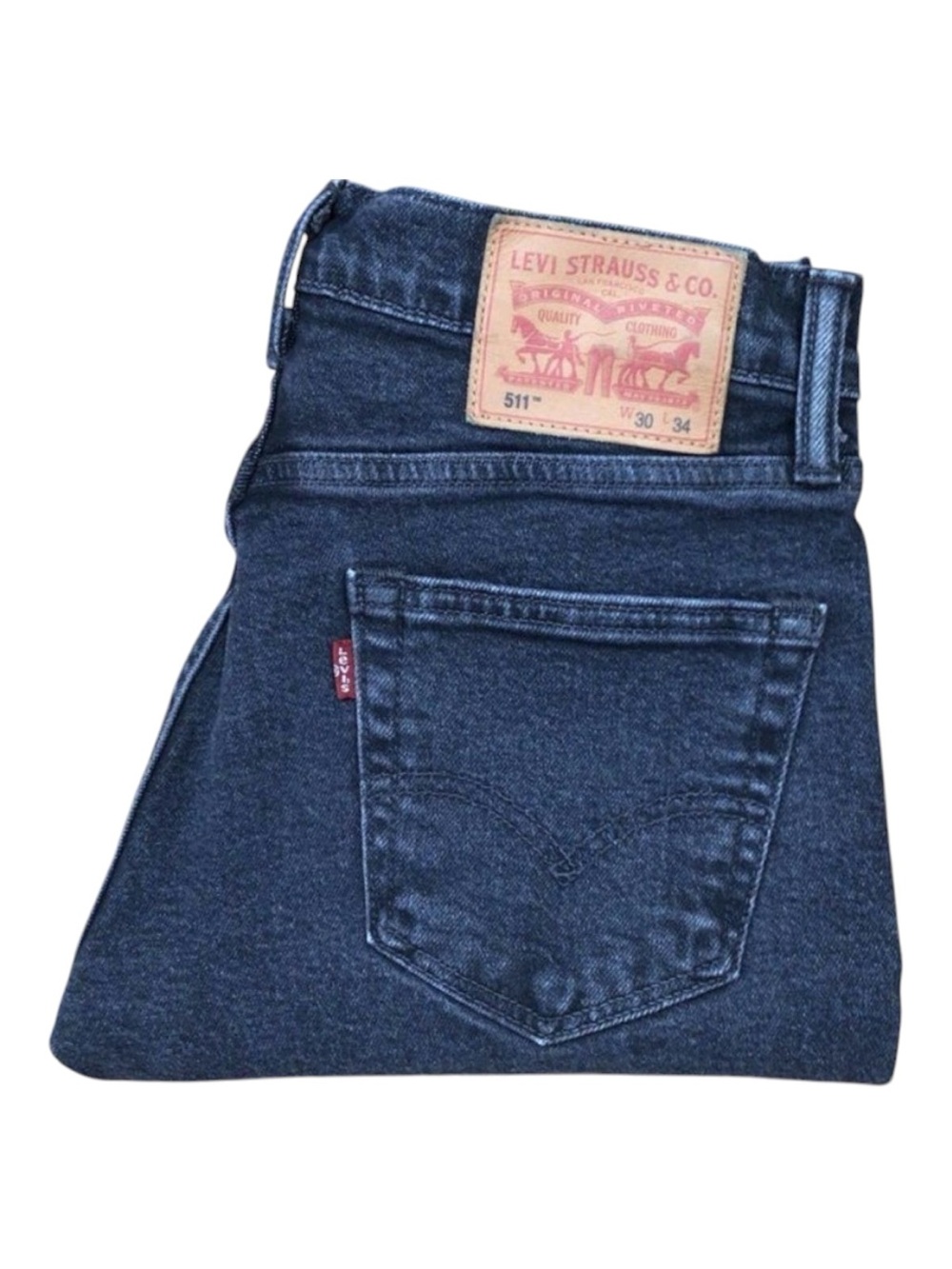 Levi’s 511 Slim Fit Men’s Jeans Dark Wash Red Tab Size 30x34 Tapered Leg Denim